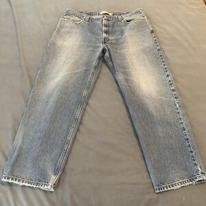 Levis 550 Jeans Mens 40x30 Light Wash Blue Relaxed Fit Tapered Leg Denim Pants